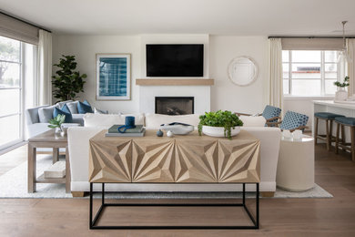 Living room - coastal living room idea in Orange County