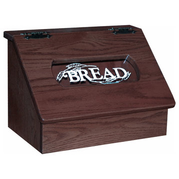 Amish Made Oak Bread Box, Earth Tone Stain