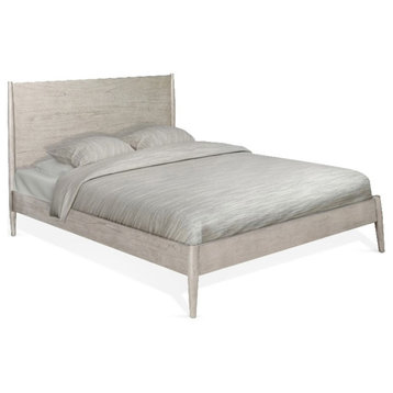 Sunny Designs American Modern Mindi Wood Queen Panel Bed in Modern Gray