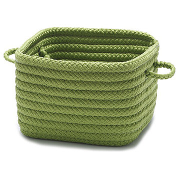 Colonial Mills Basket Simply Home Shelf Storage Bright Green Square