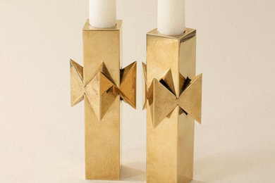 Pair of “ROSETT” candle holders designed by Pierre Forsell, 1960's