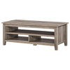 Pemberly Row 48" Grooved Panel Sided Wood Coffee Table - Gray Wash
