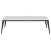 Mink Coffee Table, White Marble/Black