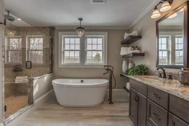 Свежая идея для дизайна: ванная комната в стиле неоклассика (современная классика) - отличное фото интерьера
