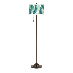 Giclee Glow - Guinea Giclee Glow Bronze Club Floor Lamp - Floor Lamps