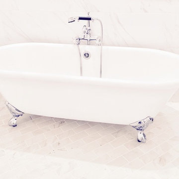 WHITE MARBLE BATHROOM