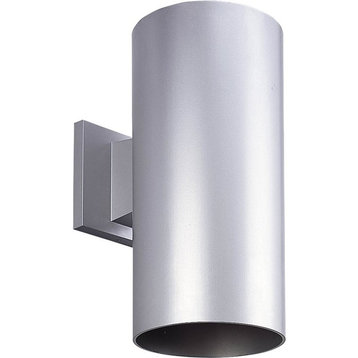 Progress Lighting 1-Light Wall Lantern Metal Shade, Metallic Gray