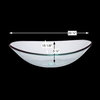 Serena Vessel Sink Boat Shape, Clear Glass