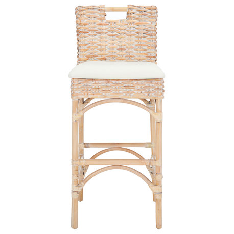 Safavieh Fremont Barstool, White/White Washed