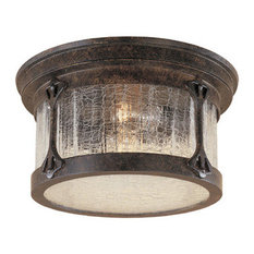 Chestnut 2 Light Cast Aluminum Flush Mount