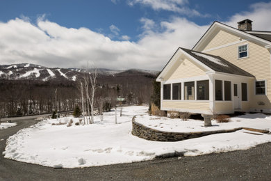 Example of a minimalist exterior home design in Boston