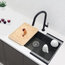 STYLISH 30 inch Graphite Black Single Bowl Undermount Stainless Steel Kitchen Si
