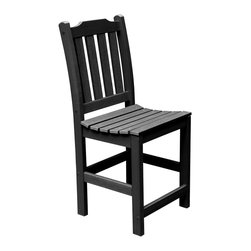 Highwood USA - Lehigh Counter-Height Side Chair, Black - Outdoor Bar Stools And Counter Stools