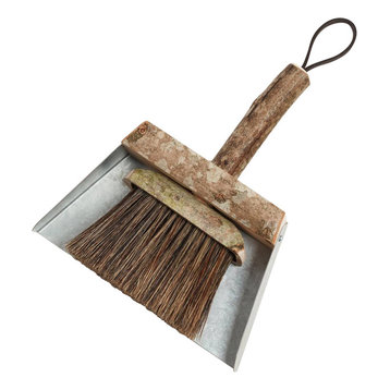 Handmade Wooden Potting Shed Brush and Pan by Geoffrey Fisher Design