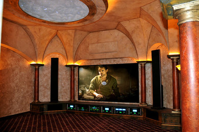 Transitional home theater photo