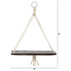 18" x 16" Hand Crafted Macrame Wall Hanging With Wooden Shelf