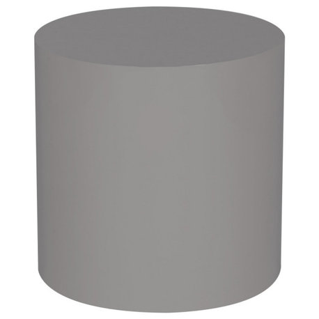 Knox Round Accent Table Gray Lacquer