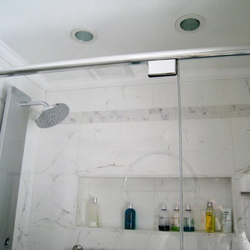White marble bathroom, Vernon, CT