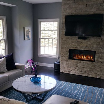 Custom contemporary Linear Gas Fireplace