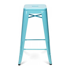 Aqua Bar Stools Counter Houzz Sugarscout Painted Metal Bar Stool Aqua 24 Stools And Counter