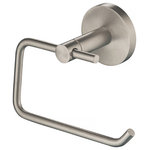Isenberg - Isenberg 100.1007 Brass Toilet Paper Holder, Round, Brushed Nickel - **Please refer to Detail Product Dimensions sheet for product dimensions**