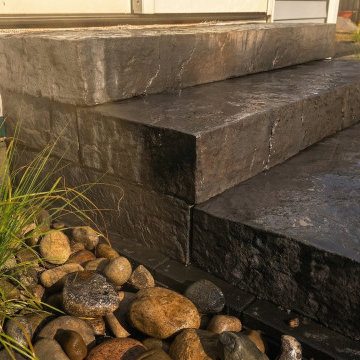 Concrete Retaining Wall Installation Niskayuna, NY Tiered Hardscape