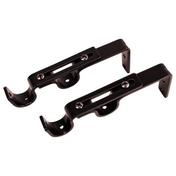Versailles Double Wall Brackets for 16/19mm rods Projection: 4.5"-5", Pair