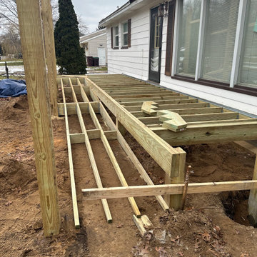 Front Porch w/ Handicap Ramp Build