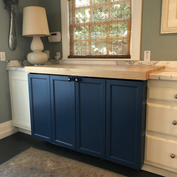 Laundry Cabinet Enclosure in a 1865 Kitchen