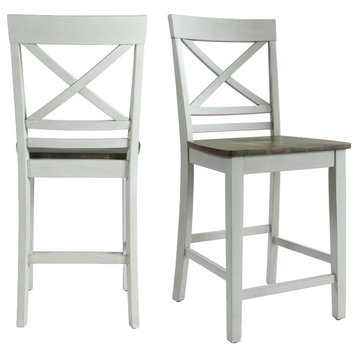 El Paso Counter Side Chair With Cream/Natural, Set of 2