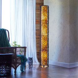 Nito Tall LED Floor Lamp in Natural - Floor Lamps