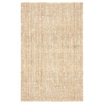 Jaipur - Jaipur Living Mayen Natural Solid White/Tan Area Rug, 9'x12' - This natural jute area rug offers a neutral foundation to transitional homes. With a texture-rich chunky weave, this casually elegant layer lends an eco-friendly accent in a duo-toned white and tan colorway.