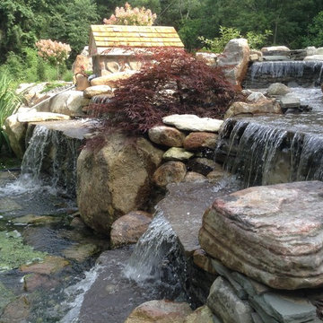 Waterfalls and ponds