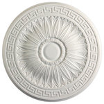 Udecor - MD-7229 Ceiling Medallion, Piece - Ceiling medallions and domes are manufactured with a dense architectural polyurethane compound (not Styrofoam) that allows it to be semi-flexible and 100% waterproof. This material is delivered pre-primed for paint. It is installed with architectural adhesive and/or finish nails. It can also be finished with caulk, spackle and your choice of paint, just like wood or MDF. A major advantage of polyurethane is that it will not expand, constrict or warp over time with changes in temperature or humidity. It's safe to install in rooms with the presence of moisture like bathrooms and kitchens. This product will not encourage the growth of mold or mildew, and it will never rot.