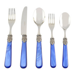 Arvind Group - Napoleon 6-Piece Salad Fork Set, Blue - Forks