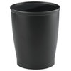 iDesign Kent Trash Can for Bathroom, Kitchen and Office, Black