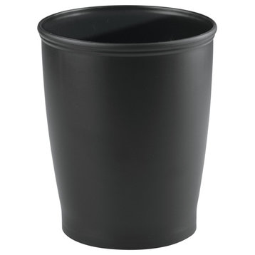 iDesign Kent Trash Can for Bathroom, Kitchen and Office, Black