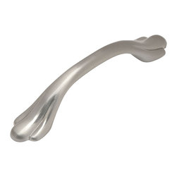 Cosmas - Cabinet Pull, 3" Hole Centers, Satin Nickel, Set of 10 - Cabinet And Drawer Handle Pulls