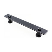 Barn Door Handle Black Distressed - Industrial, Rustic or Modern Style