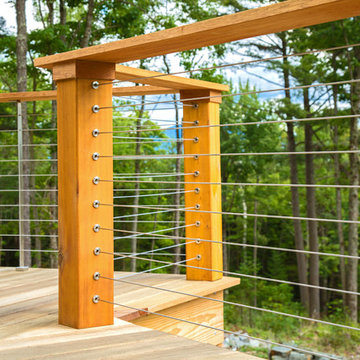 Wood Deck with DriveTite Cable Railing