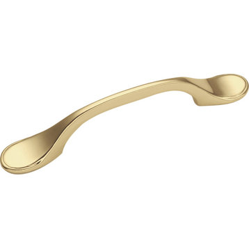 Belwith Hickory 3 In. Conquest Polished Brass Cabinet Pull P14444-3 Hardware