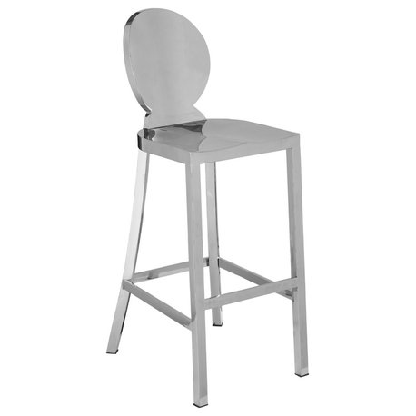 Maddox Stool, Chrome Stainless Steel