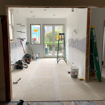 New wider opening betweent he kitchen and dining room
