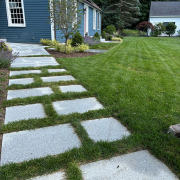 Cape style home front yard