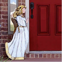 Angelic Yard Art - Facing Right - New - Outdoor Holiday Decorations