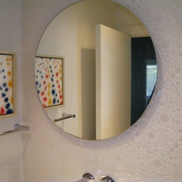custom circle floating mirror