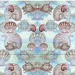 Betsy Drake - Shells Door Mat 18x26 - These decorative floor mats are made with a synthetic, low pile washable material that will stand up to years of wear. They have a non-slip rubber backing and feature art made by artists Dick Hamilton and Betsy Drake of Betsy Drake Interiors. All of our items are made in the USA. Our small door mats measure 18x26 and our larger mats measure 30x50. Enjoy a colorful design that will last for years to come.