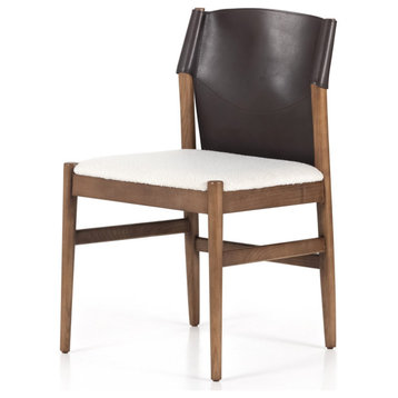 Lulu Armless Dining Chair-Espresso Lthr