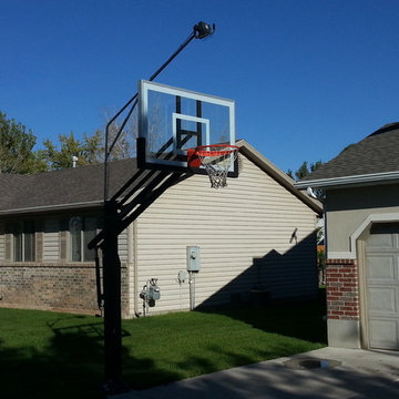 Brandon C's Pro Dunk Gold Basketball System on a 34x25 in Woods Cross, UT