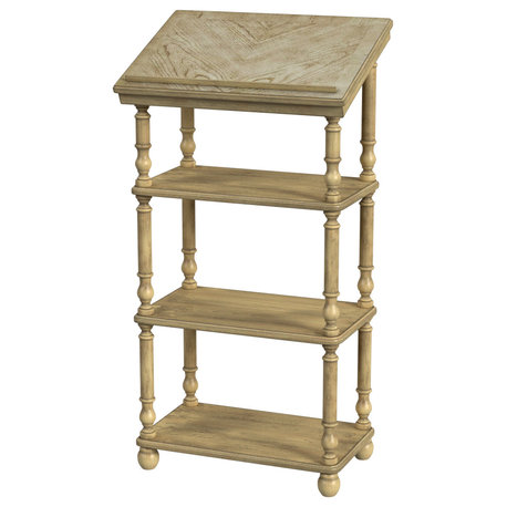 Alden 4-Tier Library Stand, Beige